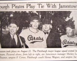 Pittsburgh Pirates Play Tie With Jamestown Bucs. 1939.