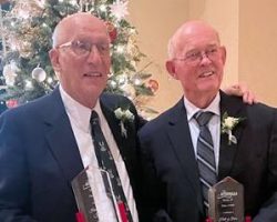 Tom Priester and Walt Thurnau at their induction into the Section VI Hall of Fame.  December 2, 2022.