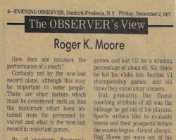 Roger K. Moore. December 2, 1977.