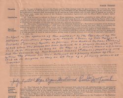 Roger MacTavish's Uniform Player Contract. Page 3. July 1953. Roger MacTavish's Uniform Player Contract. Page 3. July 1953.