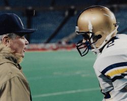 Coach Bill Race with Randy Shenefiel.