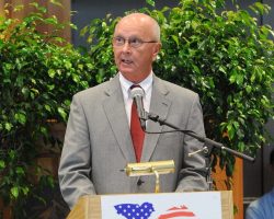 Randy Anderson accepting induction.