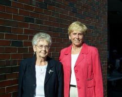 Doris Rendell, wife of inductee Brad Rendell, with their daughter inductee Kay Gould.