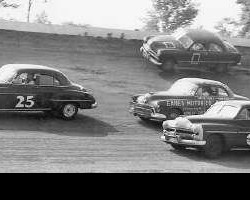 George Hartley in the #60 1950 Mercury in NASCAR action at
Dayton, OH Speedway. #25 is Dick Linder. The car next to George Hartley is the great Curtis Turner. George Hartley in the #60 1950 Mercury in NASCAR action at Dayton, OH Speedway. #25 is Dick Linder. The car next to George Hartley is the great Curtis Turner.