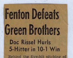 Fenton Defeats Green Brothers Fenton Defeats Green Brothers