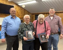 Gerry Rodeo chairman Tom Atwell announced a newly created award named the Cooley-Hall Award in honor of Paul Cooley and David Hall, both of whom have served the department and the rodeo for more than 60 years. They were the recipients of this first year award which will be awarded annually in their names to the top rodeo volunteer. October 2024.
