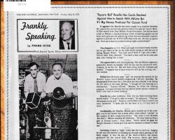 This plaque hung on the Roselle family room wall for years. It features a newspaper article from 1972.