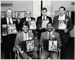 Pete Criscione  at his induction into the SUNY Fredonia Hall of Fame in 1990.