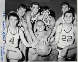 Salamanca Section 6 Class A basketball champions. Chuck Crist on left.  February 1966.