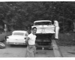 Sammy Lamancuso at Stateline Speedway, 1959. Sammy Lamancuso at Stateline Speedway, 1959.