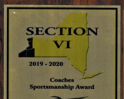Section 6 Coaches Sportsmanship Award, 2019-20.