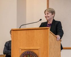 Sheilah Gulas at Ashland University Athletic Hall of Fame induction. October 5, 2024.