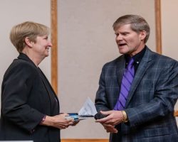 Sheilah Gulas and Ashland University Athletic Director Al King. 2024.