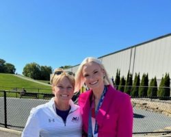Sheilah Gulas and Olympian Katie Moon.