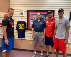 From the left: Mike, Fran, Nick and Jay Sirianni at the CSHOF on July 8, 2021. From the left: Mike, Fran, Nick and Jay Sirianni at the CSHOF on July 8, 2021.