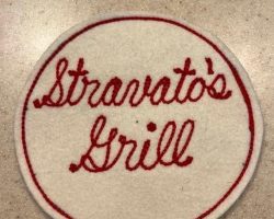 Patch from his jacket when Jim Adamczak played for Stravato's Grill, circa 1970.