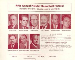 Holiday Basketball Festival program. December 25, 1956. Holiday Basketball Festival program. December 25, 1956.