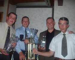 Tom, Jr., Todd, and Tim with their father Tom D'Angelo, Sr.