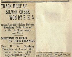 Track Meet at Silver Creek Won By F.H.S. 1935.