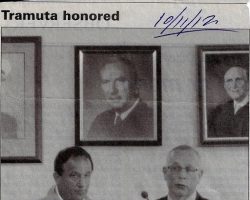 Tramuta Honored. October 11, 2012.