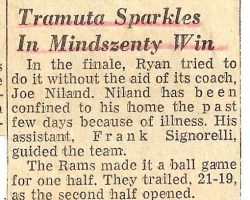 Tramuta Sparkles In Mindszenty Win. 1960.