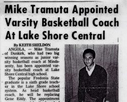 Mike Tramuta Appointed Varsity Basketball Coach At Lake Shore Central. 1967