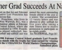 1990 Falconer Grad Succeeds At National Level. Page 1.  2014.