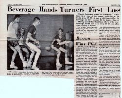 Beverage Hands Turners First Loss. February 1, 1963.