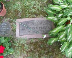 Clayt Webeck's gravesite.