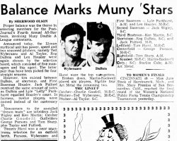 Balance Marks Muny 'Stars.  August 24, 1956.