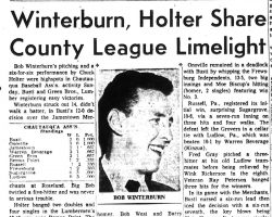 Winterburn, Holter Share County League Limelight. May 28, 1962. Winterburn, Holter Share County League Limelight. May 28, 1962.