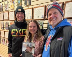 Curt Fischer visits the CSHOF with his children Zach and Megan on January 15, 2025.