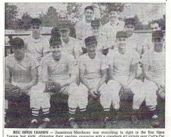 Merchants Rally On Adamczak's Pinch-Hit Homer, Win Playoffs. September 5, 1963.
