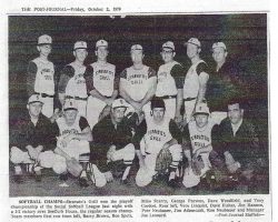 Softball Champs. October 2, 1970.