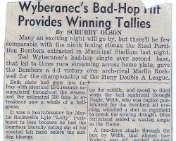Wyberanec's Bad-Hop Hit Provides Winning Tallies.