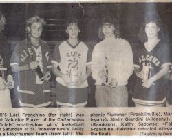 Cattaraugus County Officials Basketball Tournament MVP. 1990.