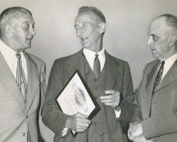 CSHOF inductees from left, Ray Caldwell, "Swat" Erickson, and Hugh Bedient.