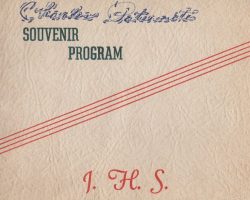 1949 JHS Football Banquet program cover.