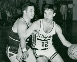 Dave Criscione (left) playing defense during his basketball career at Dunkirk High. Dave Criscione (left) playing defense during his basketball career at Dunkirk High.