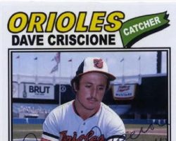 Dave Criscione with the 1977 Baltimore Orioles. Dave Criscione with the 1977 Baltimore Orioles.