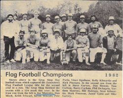Flag Football Champions. November 6, 1976.