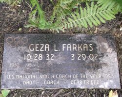 Burial marker of Geza Farkas, Lake View Cemetery, Jamestown, NY.