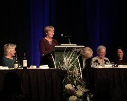 Sheilah Gulas, at her National Fastpitch Coaches Association Hall of Fame induction. December 11, 2017.