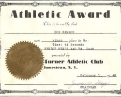 First Place 440 yard dash