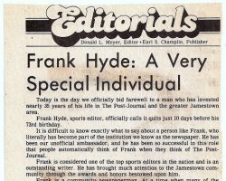 Frank Hyde: A Very Special Individual