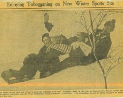 Enjoying Tobaganing on New Winter Sports Site.