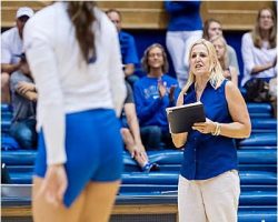 Jolene Nagel coaching at Duke.