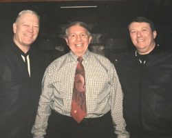 Basketball officials Jack Fulford, Wally Huckno and Yogi Kent (circa 1980s).