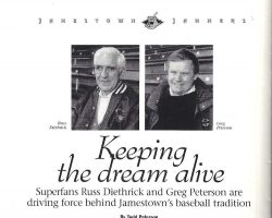 Keeping the Dream Alive. Jamestown Jammers program book, 1995 Keeping the dream Alive