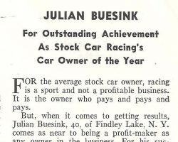 Julian Buesink - Car Owner of the Year. <em>Speed Age</em>, March 1951 Julian Buesink - Car Owner of the Year. March 1951